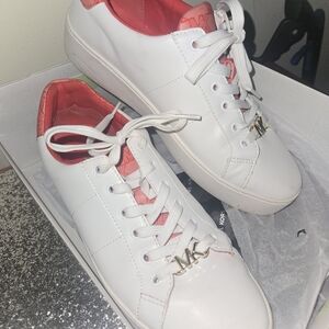 Michael Kors Women's White and Red Sneakers